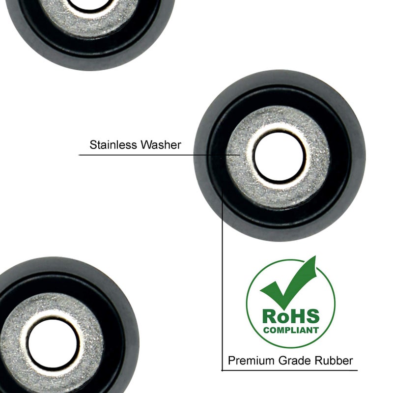 Otrestodyl Cutting Board Feet with Stainless Screws, Black Round Non Slip Rubber Feet for Cutting Board, Furnitrue & Electronics, 200 Pack - Image 3